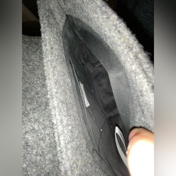 Lulu Guinness wool blend cat purse handbag gray - Picture 12 of 15